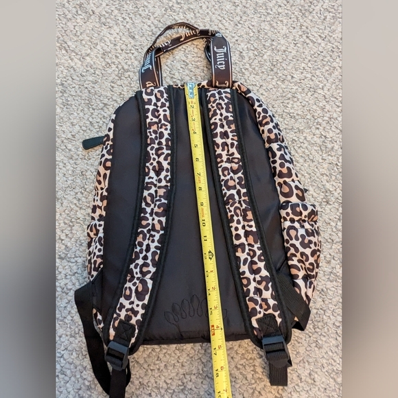 Juicy Couture Kids Leopard Print Gold Sequins Backpack/Knapsack/Carry Handle Bag - Picture 14 of 16